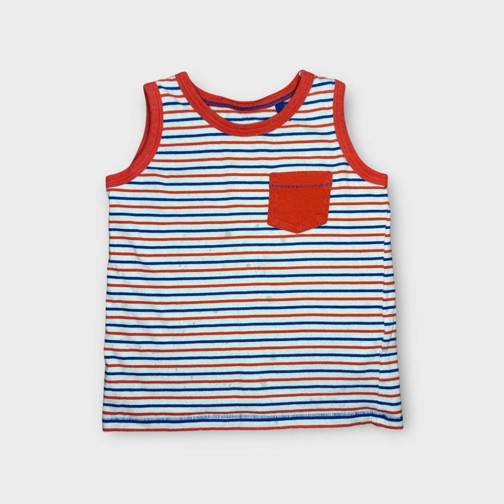 Mini Boden Stripe Pocket Tank Top